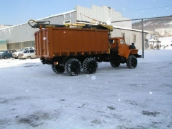 Special Metal Transport Vehicle with Crane Manipulator GIRD 5849АС on URAL 7470-01 Chassis