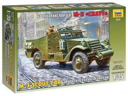 American Armored Personnel Carrier M3 "Scout" Model Kit with Canvas