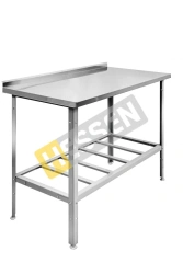 Production Table with Grated Shelf Wall-mounted (with Edge) SPP 12*8