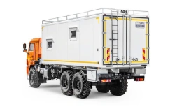 Mobile Workshop Truck with Crane Manipulator Model 5759F3 on KAMAZ Chassis 5350-D5, 43118-A5