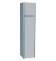 Metal Cabinet Type A (ШМТИПА) - 600x554x2600 mm, Gray Steel