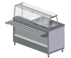 Electric Hot Food Display Counter PMVE15U 1500mm Universal