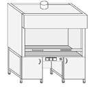 Laboratory Fume Hood on Support Stands SHV-3