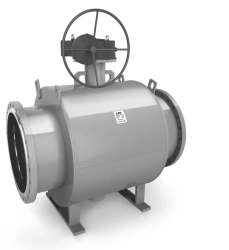 Full-Bore Ball Valve LD KShTsFR Steel 20 DN300 1.6MPa with Reducer