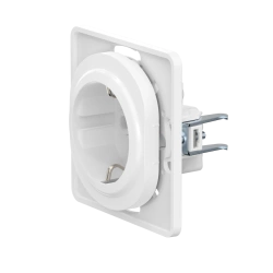 Caduceus Aling Eon White Hidden Socket with Grounding 16A, 250V - Art. E630.0