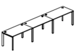 P-Shaped Workstation KС.РсП-3.070 - Versatile Office Furniture