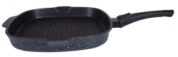 Square grill pan 260x260mm cast aluminium (with non-stick coating) TM Kukmara, with removable Bakelite handle, without edge