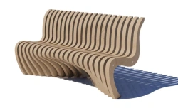 Wave Bench - Parametric Polymer Sand Composite