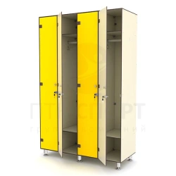 Durable HPL Plastic Wardrobe with Shelves and Hook