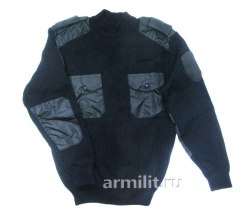 Dark Blue Wool Sweater Fabric for Law Enforcement Personnel, Type B