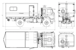 Operational Service Truck Model 4795N1 on KAMAZ Chassis 43502-D5