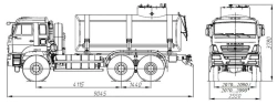 Food Liquid Transport Tank Truck AЦВ 4680A8-20 on KAMAZ 65224-53, 65224-54