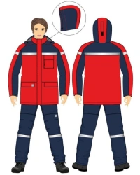 Women's Protective Jacket Against Thermal Risks and Water Damage for Electrical Arc Protection