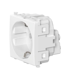 CADUCEUS ALING Experience Hidden Socket with Grounding and Shutters, 16A, 250V, White, Art. 74152.0