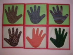 Educational Palm Shapes for Learning Activities