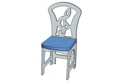 Violin Key Chair for Preschool Play - Model StD90