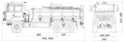 Food Liquid Transport Tank Truck AЦВ 4680L5-21 on Ural 55571 Chassis