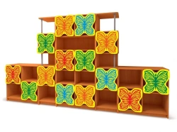 Modular Butterfly Wall Unit for Kids - Model 40068