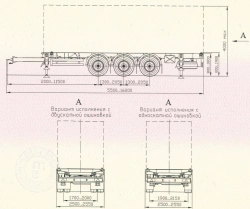 Container Transport Platform 85663K with Leaf Spring Suspension