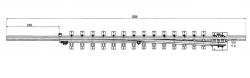Straight Frame Rail with Curved Point for Switches H01.003.1000.00-03