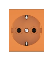 Caduceus Aling Mode Hidden Socket with Grounding 16A, 250V~, Orange, Art. 651.N