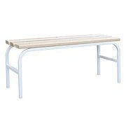 Welded Coat Bench with Light Gray Powder Coating
