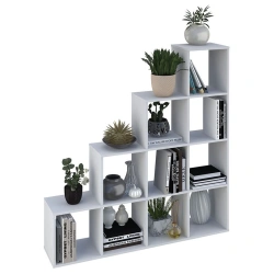 Polini Home Smart Cascading Shelf 10 Sections, White, Art. 0001697.9