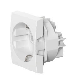 Caduceus Aling Mode Hidden Socket with Grounding 16A, 250V, 2M, White, Art. 651.0