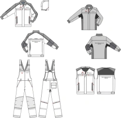 Flame-Resistant Workwear for Transneft Employees - Men's Sets (Jacket, Shirt-Jacket, Vest, Overalls)