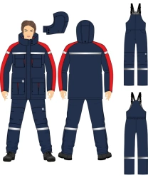 Women's Protective Suit against Thermal Risks and Electric Arc, Cold Temperatures, and Workplace Contaminants