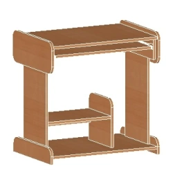 Computer Desk with Keyboard Shelf and CPU Holder, Art. U.02.15