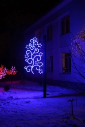 Decorative LED Console "Blue Frost" – Outdoor Light Fixture with Brackets (220V, 24V Modifications)