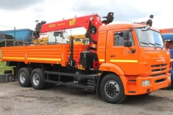KAMAZ 65115 Chassis-Based Vehicle with Platform and Crane 4388D2-10
