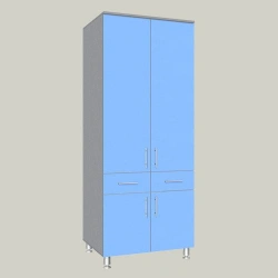 Four-Door General Purpose Cabinet with Two Drawers Model MSHG-8