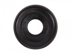 Standard Rubber Coated Disc, Black, 26mm, 0.75kg - MB-PltB26-0.75