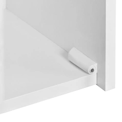 Aquaton Sakura Left Wall-Mounted Cabinet, Alder Navarra, White Gloss 1A220803SKW8L1.A220.8.03S.KW8.L