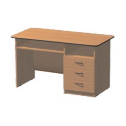 Durable Single Pedestal Writing Desk - Modern Design