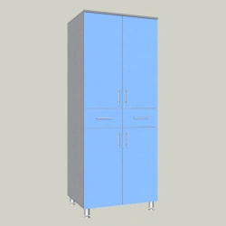 Four-Door General Purpose Cabinet with Two Drawers Model MSh-7