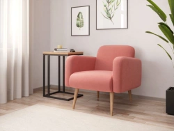 Wilber Armchair in Light Pink, UNI IDEA 1031 Fabric