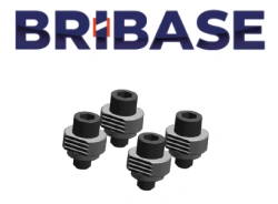 Set of Four Ribbed Flat Clamps, Height 11mm BriBase BB.VS.100.51.111