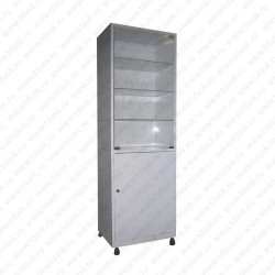 Metal Cabinet with Glass Shelves and Lockable Door - ShMS.01.01