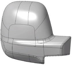 Right Primed Mirror Cover for Vehicles M1 and N1 - 1679995381