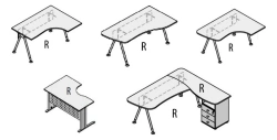 Ergonomic Desk with Metal Frame for Office and Home Use