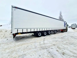 Four-Axle Tent Platform Semi-Trailer for Hazardous Cargo FSA-544TA