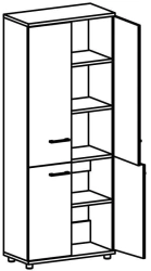 Document Cabinet 8104 Series "Galant" with 4 Doors