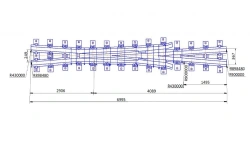 R65 Type Crosspiece for Rail Tracks, Model 2901.03.000-01