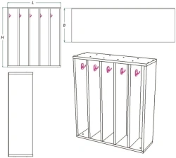 Children's Sectional Towel Rack for Clothes and Hygiene (DSVP Series)