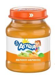 Homogenized Apple-Apricot Puree "Agusha", 100g