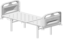 Hospital Bed with Headboard for Patient Care, Steel Frame, No Wheels KF0-01-MSK
