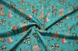 Knitted Fabric Interlock Printed 100% Cotton